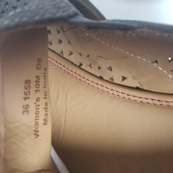 Trask Tan Suede Women's Perforated Suede Loafers Sz 10M - Picture 8 of 9